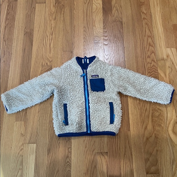 Patagonia Retro X Jacket with Blue Trim - Picture 1 of 5